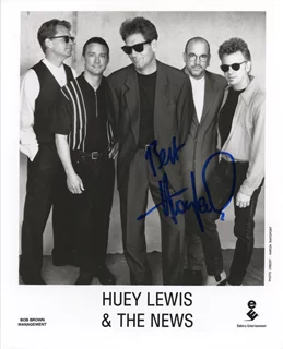 Huey Lewis autograph