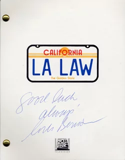 LA Law Script autograph