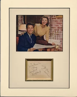 Ozzie & Harriet Nelson autograph