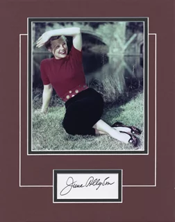 June Allyson autograph
