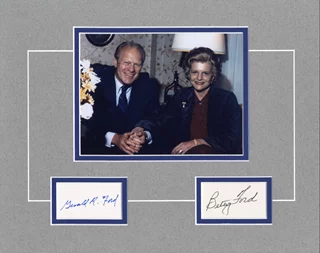 Gerald & Betty Ford autograph