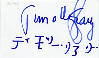 Timothy Leary autograph