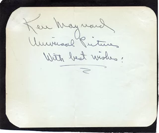 Ken Maynard autograph