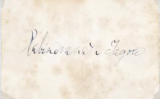 Rabindranath Tagore autograph