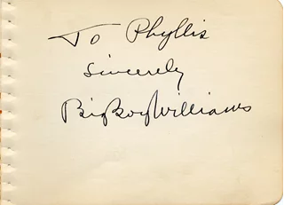 Big Boy Williams autograph