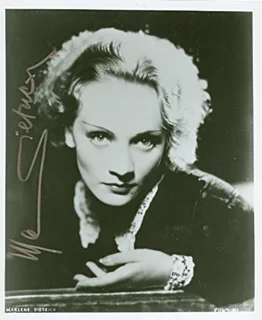 Marlene Dietrich autograph
