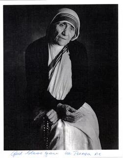 Mother Teresa autograph