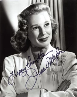 June Allyson autograph