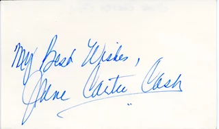 June Carter Cash autograph