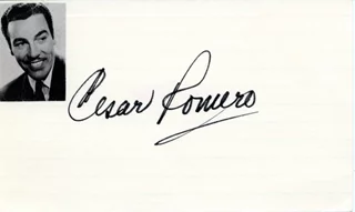Cesar Romero autograph