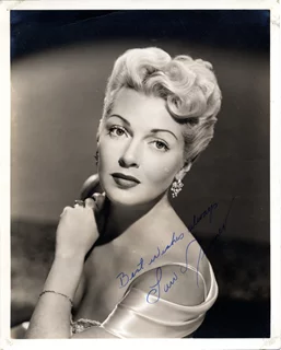 Lana Turner autograph