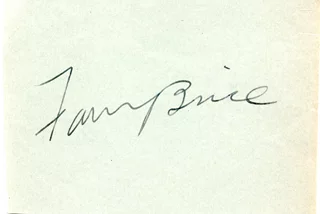 Fanny Brice autograph