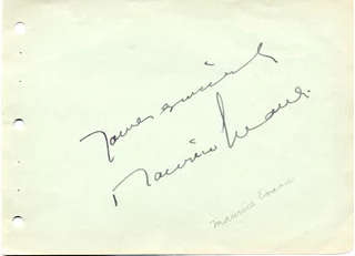 Maurice Evans autograph