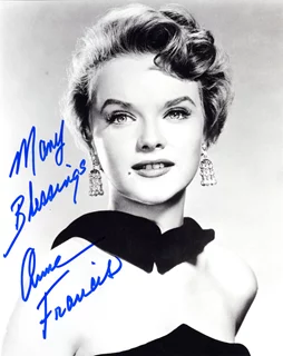 Anne Francis autograph