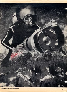 Jacques Cousteau autograph