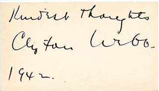 Clifton Webb autograph