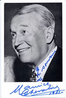 Maurice Chevalier autograph