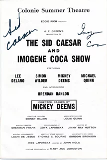 Imogene Coca & Sid Caesar autograph