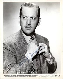 Melvyn Douglas autograph