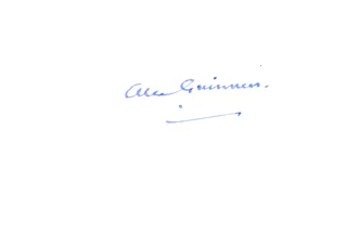Alec Guinness autograph