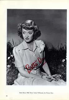 Bette Davis autograph