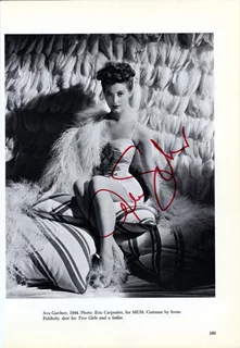 Ava Gardner autograph