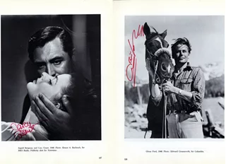 Cary Grant & Glenn Ford autograph
