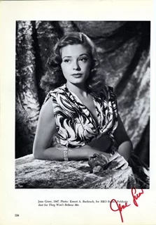 Jane Greer autograph