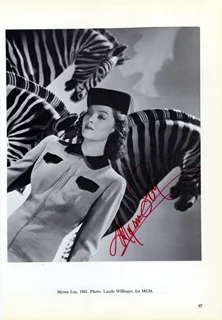 Myrna Loy autograph