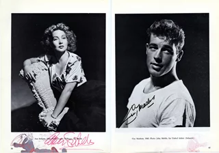 Guy Madison & Ann Sothern autograph