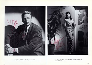 Ann Miller & Van Johnson autograph