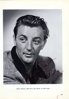 Robert Mitchum autograph