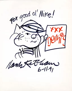 Hank Ketcham autograph