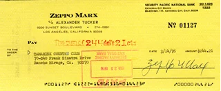 Zeppo Marx autograph