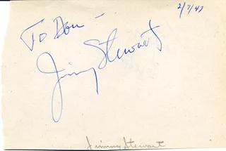 James Stewart autograph
