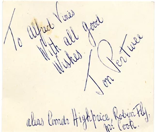 Jon Pertwee autograph