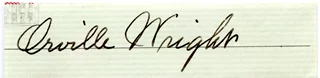Orville Wright autograph