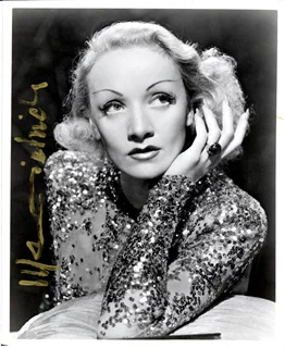 Marlene Dietrich autograph
