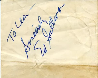 Ed Sullivan autograph