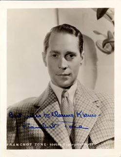 Franchot Tone autograph