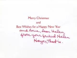 Helen Hayes autograph