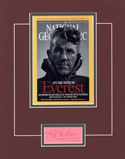 Sir Edmund Hillary autograph