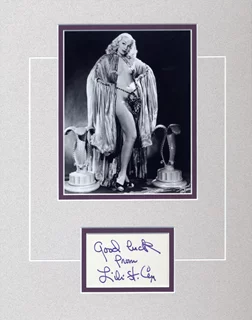 Lili St. Cyr autograph