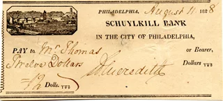 1828 Check autograph