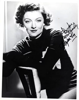 Myrna Loy autograph