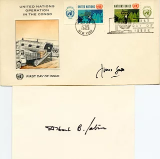 Albert Sabin & Jonas Salk autograph
