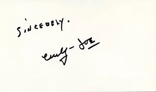 Curly Joe DeRita autograph