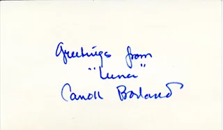Carroll Borland autograph