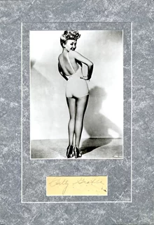 Betty Grable autograph