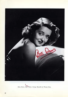 Bette Davis autograph